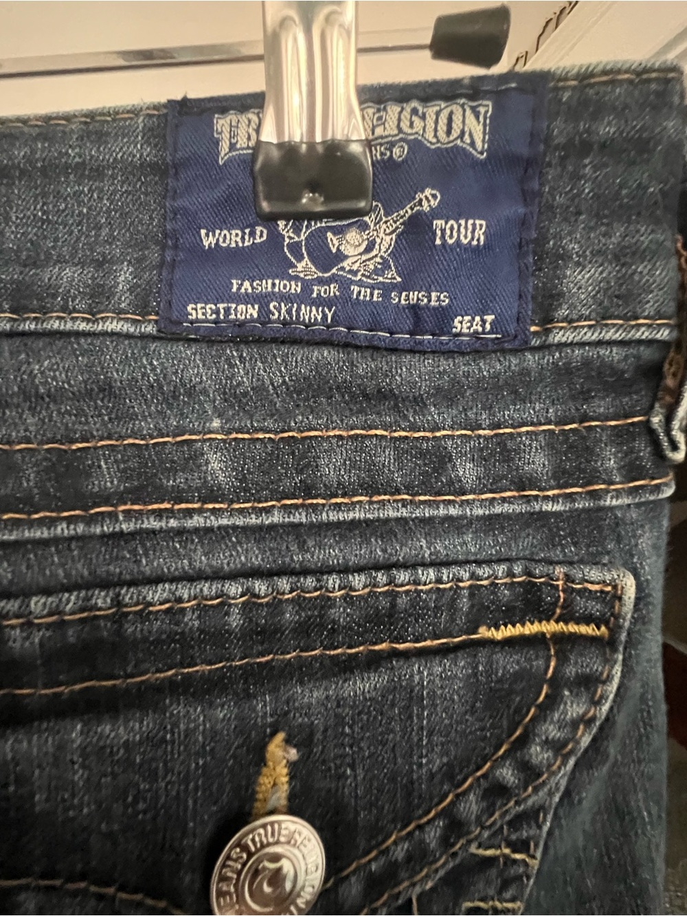 Vintage True Religion Stella Skinny Low Rise Jeans Size 23 Medium Blue - Picture 6 of 6